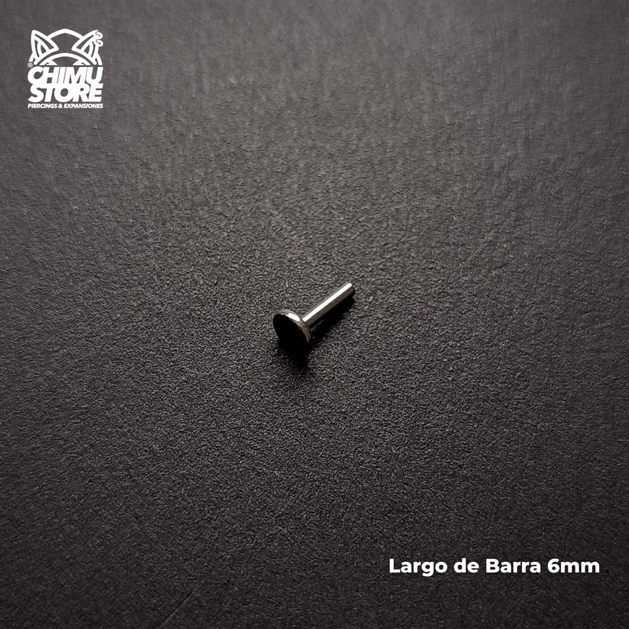 NEW Barra de Labret Titanio G23 - Rosca Interna sin Bolita (1,2mm) (16G)