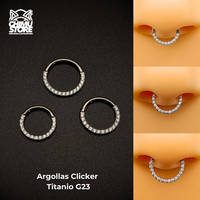 NEW Argolla Clicker Titanio G23 - Zirconias Frontales (1,2mm) (16G)