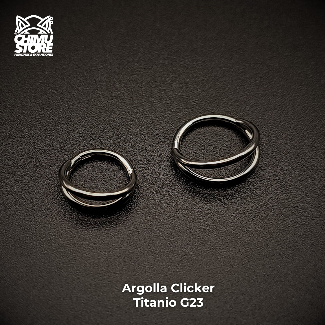 NEW Argolla Clicker Titanio G23 - Doble Anillo (1,2mm) (16G)