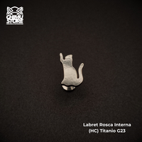 NEW Labret (HC) Titanio G23 - Gato 003 Levantando Patita (1,2mm;8mm) (16G)