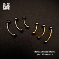 NEW Banana (HC) Titanio ASTM F-136 - Bolitas 3mm (1,2mm) (16G)