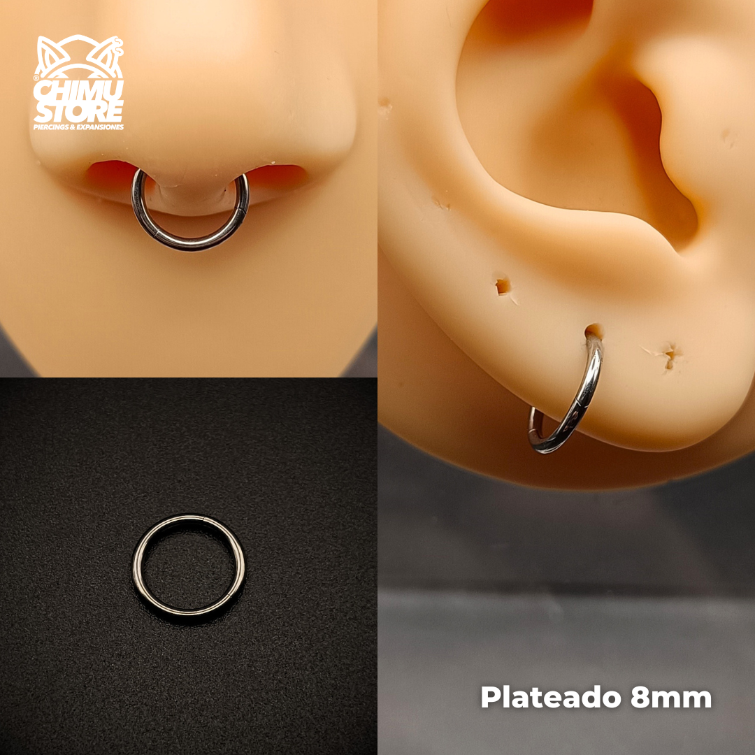 NEW Argollas Clicker Titanio G23 - Tamaño 8mm (1,2mm;16G)