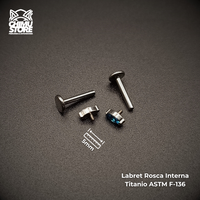 Labret Titanio ASTM F-136 - Zirconia Forma Diamante (1,2mm;8mm) (16G)