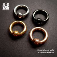 Expansion Acero Inoxidable - Argolla con Bola (4mm;14mm) (6,5grs)