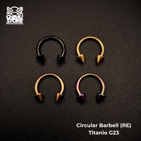 Circular Barbell (RE) Titanio G23 - Puntas Tamaño 8mm (1,2mm;16G)