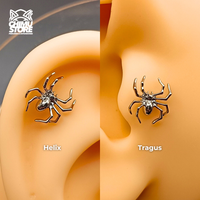 NEW Labret (HC) Titanio ASTM F-136 - Araña 002 (1,2mm;8mm) (16G)