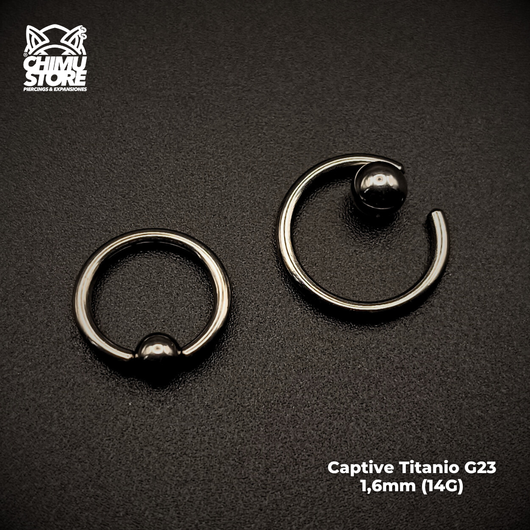 Captive Titanio G23 - Bolita Plateado (1,6mm) (14G)