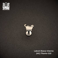 NEW Labret (HC) Titanio G23 - Gato 005 Mini Michi (1,2mm;8mm) (16G)