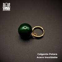 NEW Colgante Acero Inoxidable - Aros Potara Verde Black Goku (1mm;10mm) (18G)