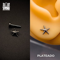NEW Labret (HC) Titanio ASTM F-136 - Estrella de Mar (1,2mm;8mm) (16G)