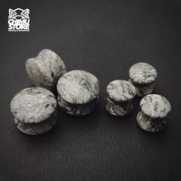 Expansion Piedra Tapon - Gris Manchada Crazy Agate (10mm y 16mm)