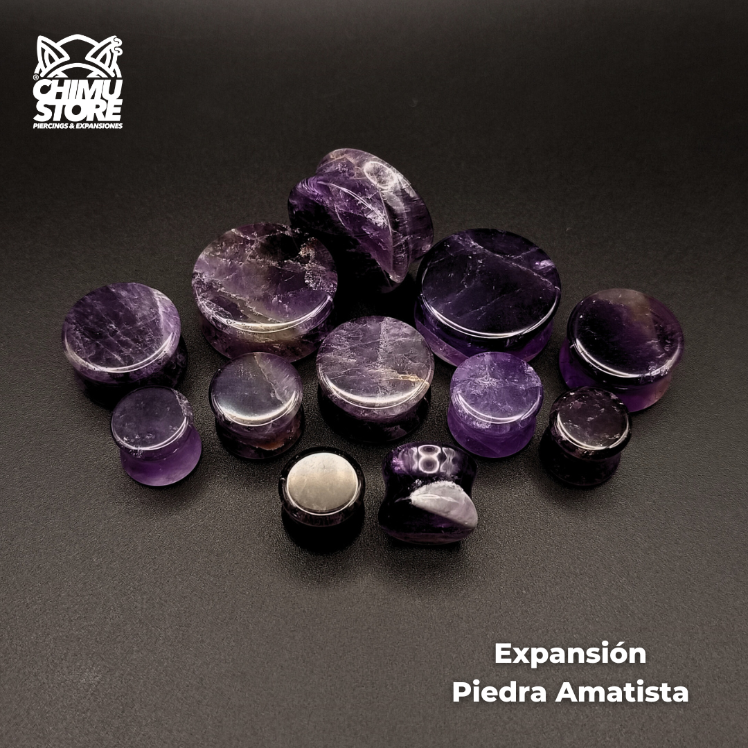 NEW Expansion Piedra Tapon - Amatista Color (3mm a 25mm)