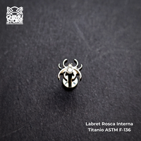 NEW Labret Titanio ASTM F-136 - Araña Zirconias (1,2mm;6mm) (16G)