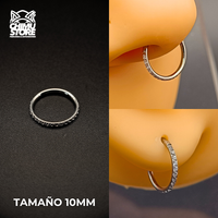 NEW Argolla Clicker Titanio G23 - Zirconias Laterales (1,2mm) (16G)