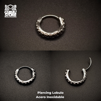 NEW Piercing Lobulo Acero Inoxidable - Tentaculo de Pulpo (1mm;11mm)