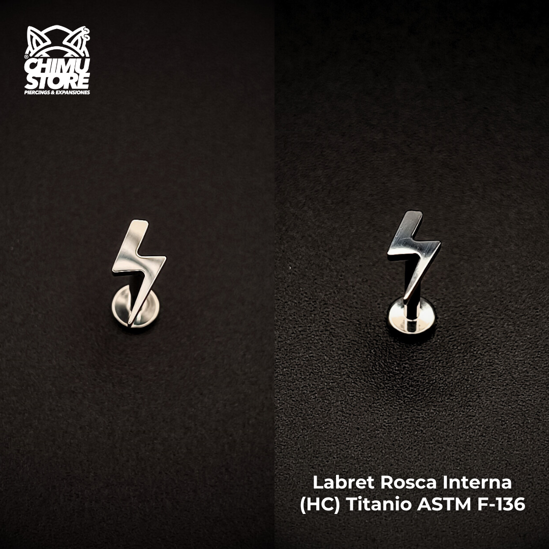 NEW Labret (HC) Titanio ASTM F-136 - Rayo (1,2mm;8mm) (16G)