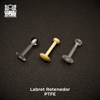 NEW Labret PTFE Bio Flexible - Retenedor Procedimientos Medicos (1,2mm) (16G)
