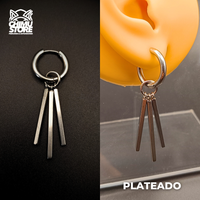 NEW Colgante Acero Inoxidable - 3 Barras Rectas (1mm;12mm) (18G)