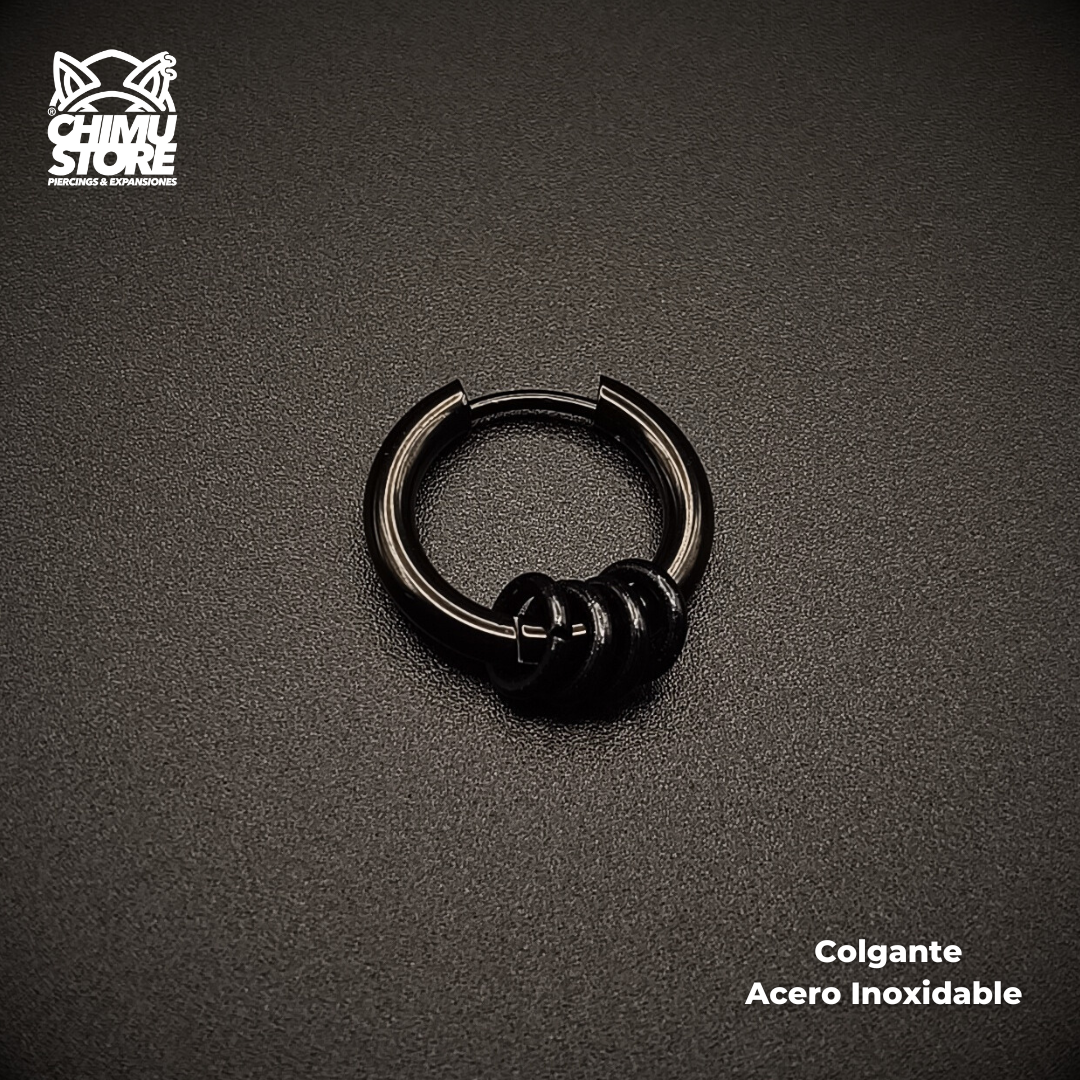NEW Colgante Acero Inoxidable - 4 Argollitas (1mm;12mm)