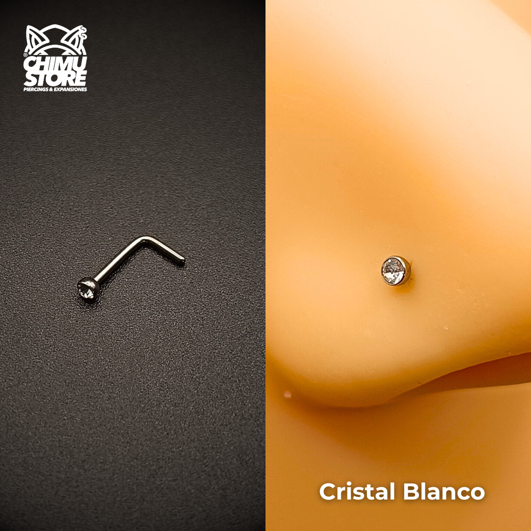 Nostril Forma de L Titanio G23 - 5 Diseños (0,8mm) (20G)