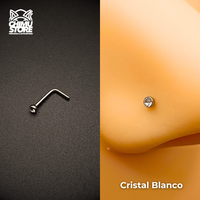 Nostril Forma de L Titanio G23 - 5 Diseños (0,8mm) (20G)