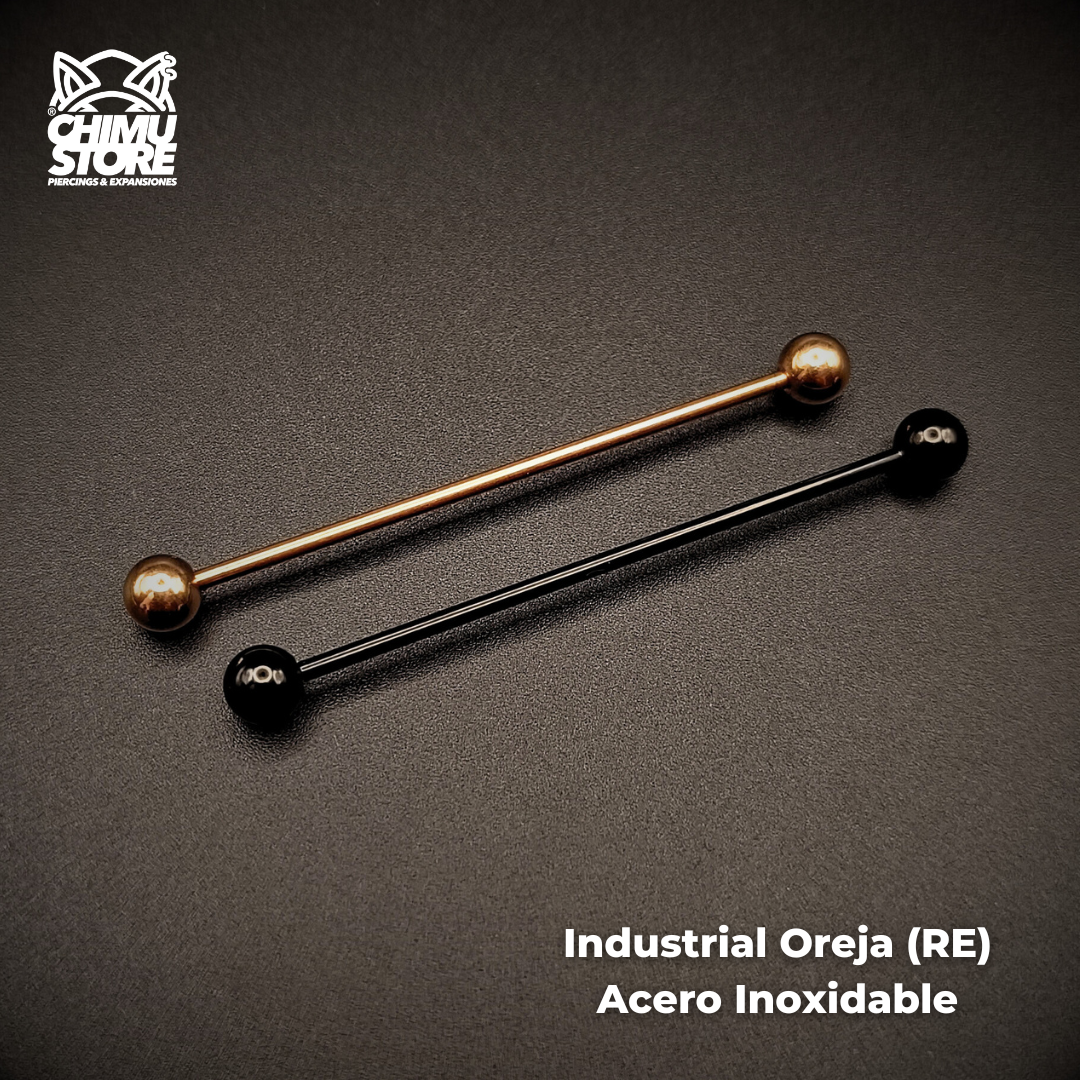 Industrial Barbell (RE) Acero Inoxidable - Bolitas de 6mm (1,6mm;50mm;6x6) (14G)