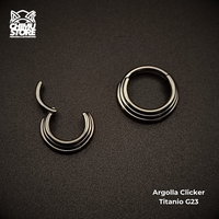 NEW Argolla Clicker Titanio G23 - Triple Argolla Gradiente (1,2mm) (16G)
