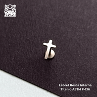 REP Labret Rosca Interna Titanio ASTM F-136 - Cruz (1,2mm;8mm) (16G)
