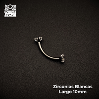 NEW Banana (HC) Titanio G23 - Prong Set Zirconias (1,2mm) (16G)