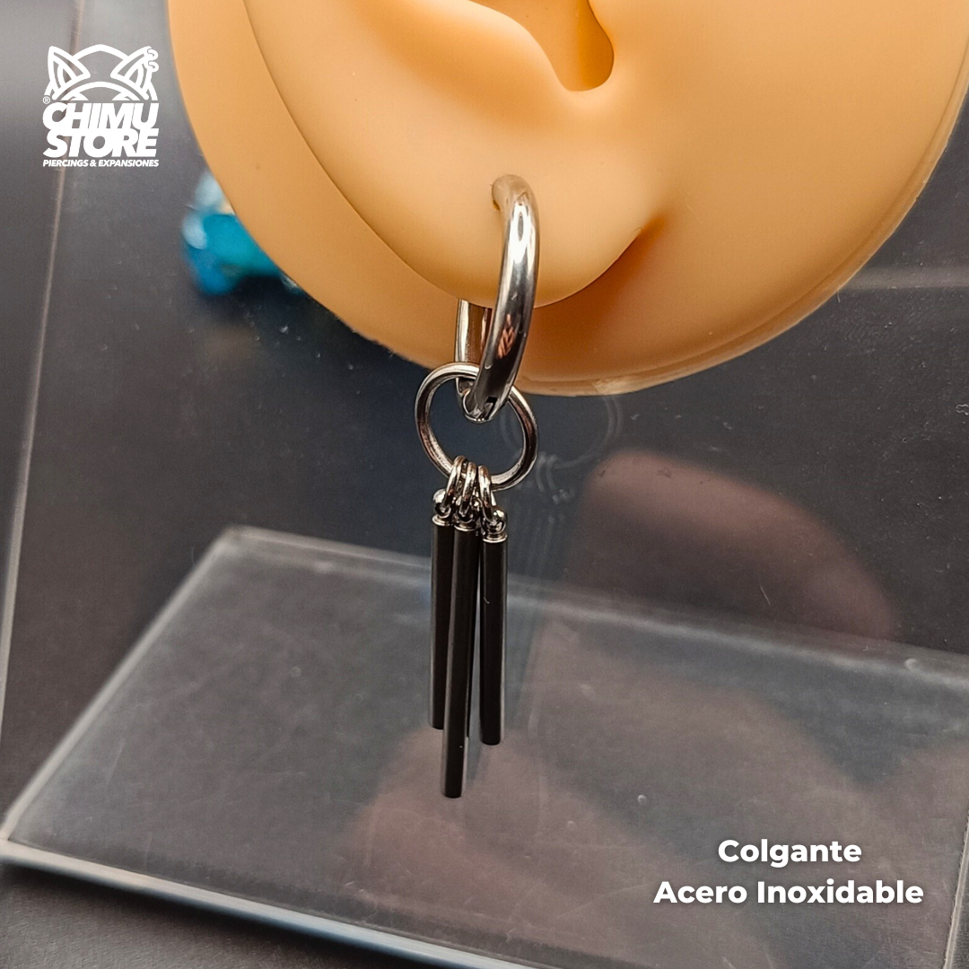 NEW Colgante Acero Inoxidable - 3 Barras (1mm;12mm) (18G)