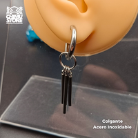 NEW Colgante Acero Inoxidable - 3 Barras (1mm;12mm) (18G)