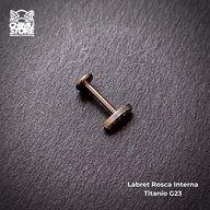 NEW Labret Titanio G23 - Cluster Recto 5 Cristales (1,2mm;8mm) (16G)