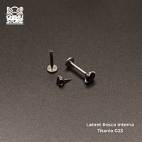 Labret Titanio G23 - Prong Set Zirconia M001 (1,2mm) (16G)