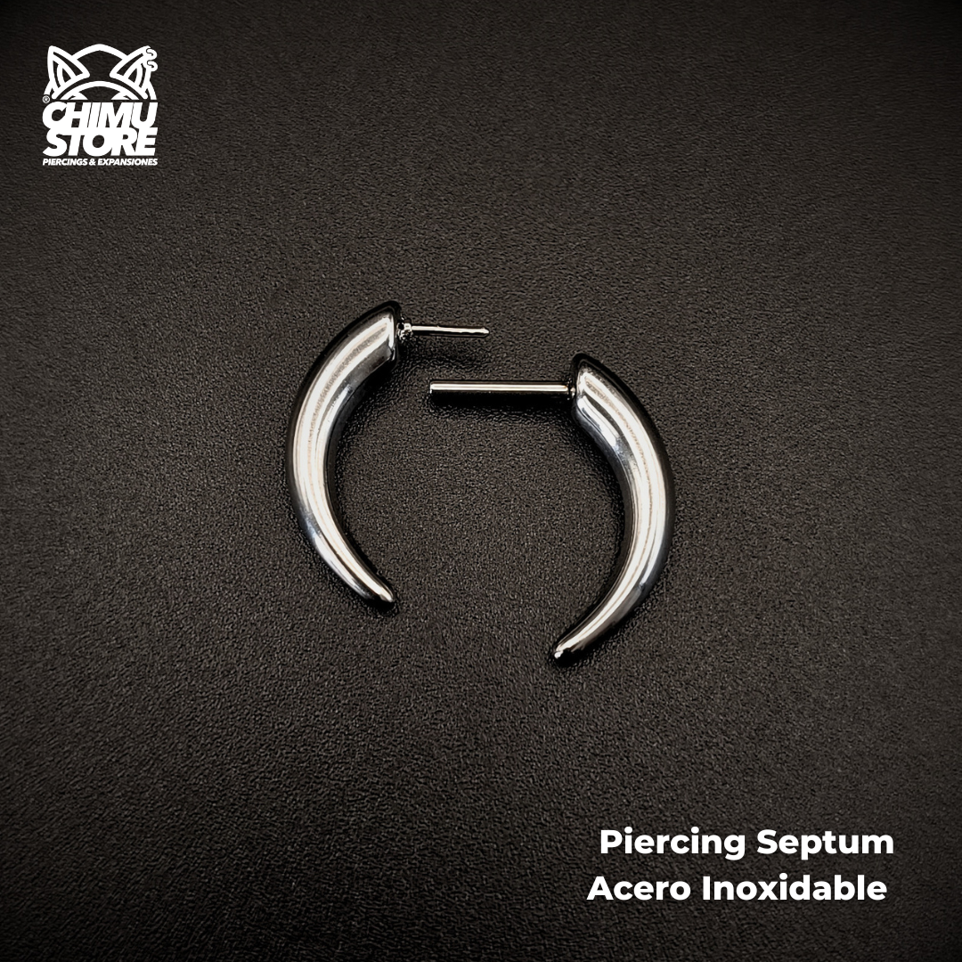 NEW Simulador de Expansion (PUSH PIN) Acero Inoxidable - Septum Cuernos (1,2mm) (16G)