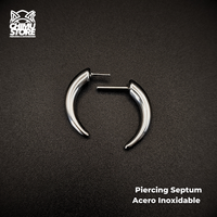 NEW Simulador de Expansion (PUSH PIN) Acero Inoxidable - Septum Cuernos (1,2mm) (16G)