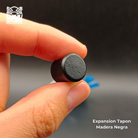Expansiones Tapon - Madera Pintadas Negras (8mm a 30mm)