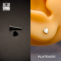 NEW Labret (HC) Titanio ASTM F-136 - Corazón (1,2mm;8mm) (16G)