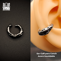 NEW Ear Cuff Acero Inoxidable - Molten Steel Conch (10mm)