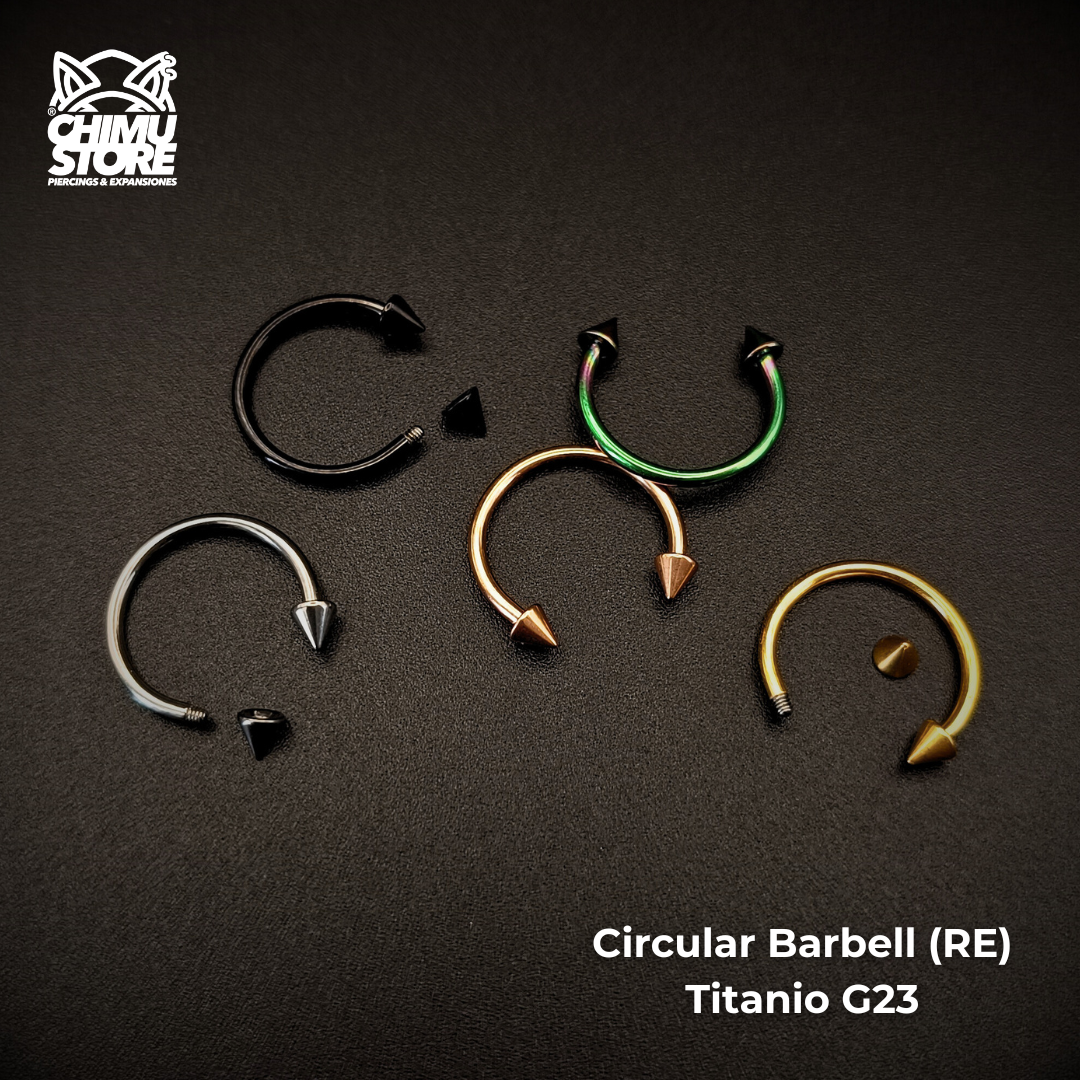 NEW Circular Barbell (RE) Titanio G23 - Puntas Tamaño 12mm (1,2mm;16G)