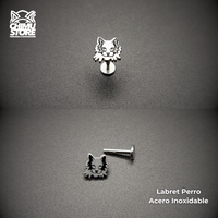 Labret Rosca Interna Acero Inoxidable - Animales (1,2mm;8mm) (16G)