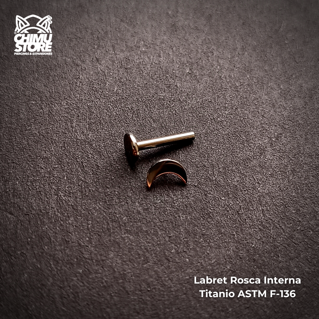 NEW Labret Titanio ASTM F-136 - Luna (1,2mm;8mm) (16G)