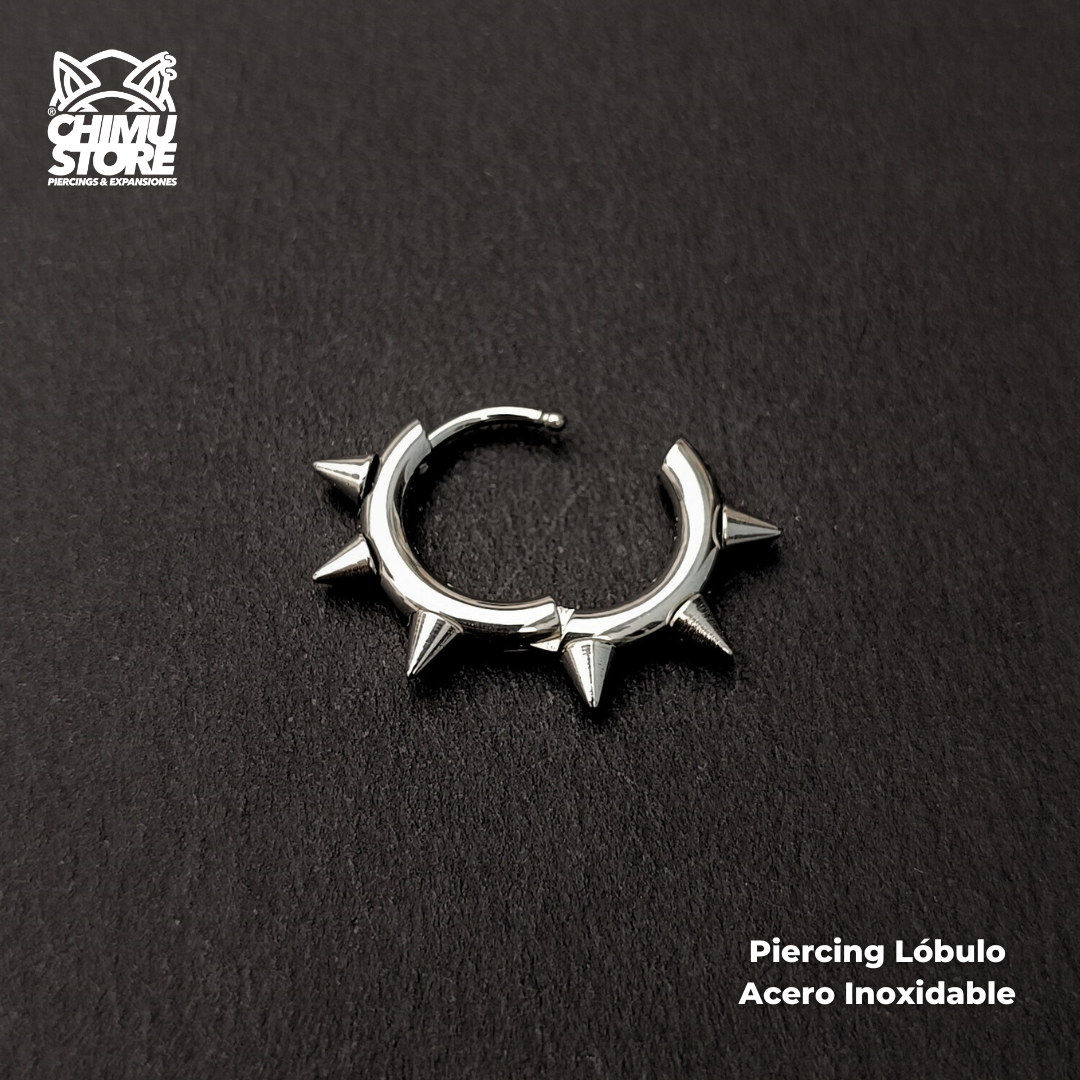NEW Piercing Lobulo Acero Inoxidable - 6 Puntas (1mm;10mm) (18G)