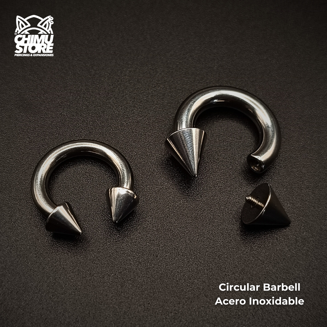 NEW Circular Barbell Rosca Interna Acero Inoxidable - Tamaño 12mm Puntas (Expansion)