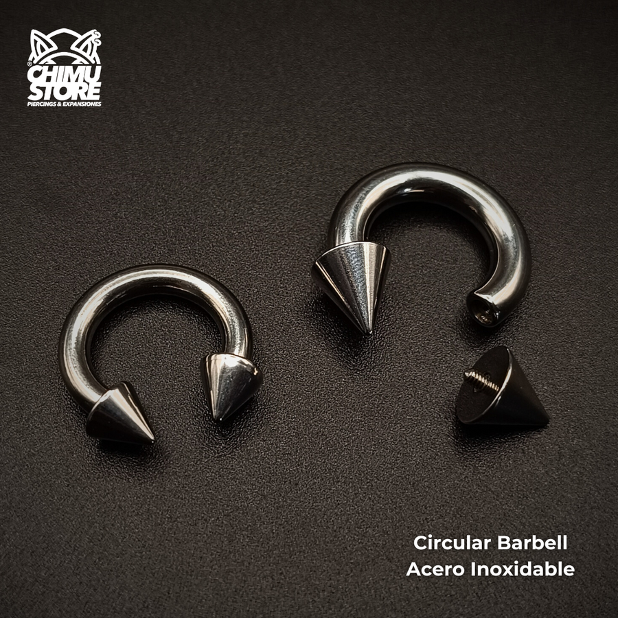 NEW Circular Barbell Rosca Interna Acero Inoxidable - Tamaño 12mm Puntas (Expansion)