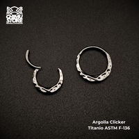 NEW Argolla Clicker Titanio ASTM F-136 - Diseño Fluido (1,2mm) (16G)