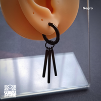NEW Colgante Acero Inoxidable - 3 Barras Rectas (1mm;12mm) (18G)