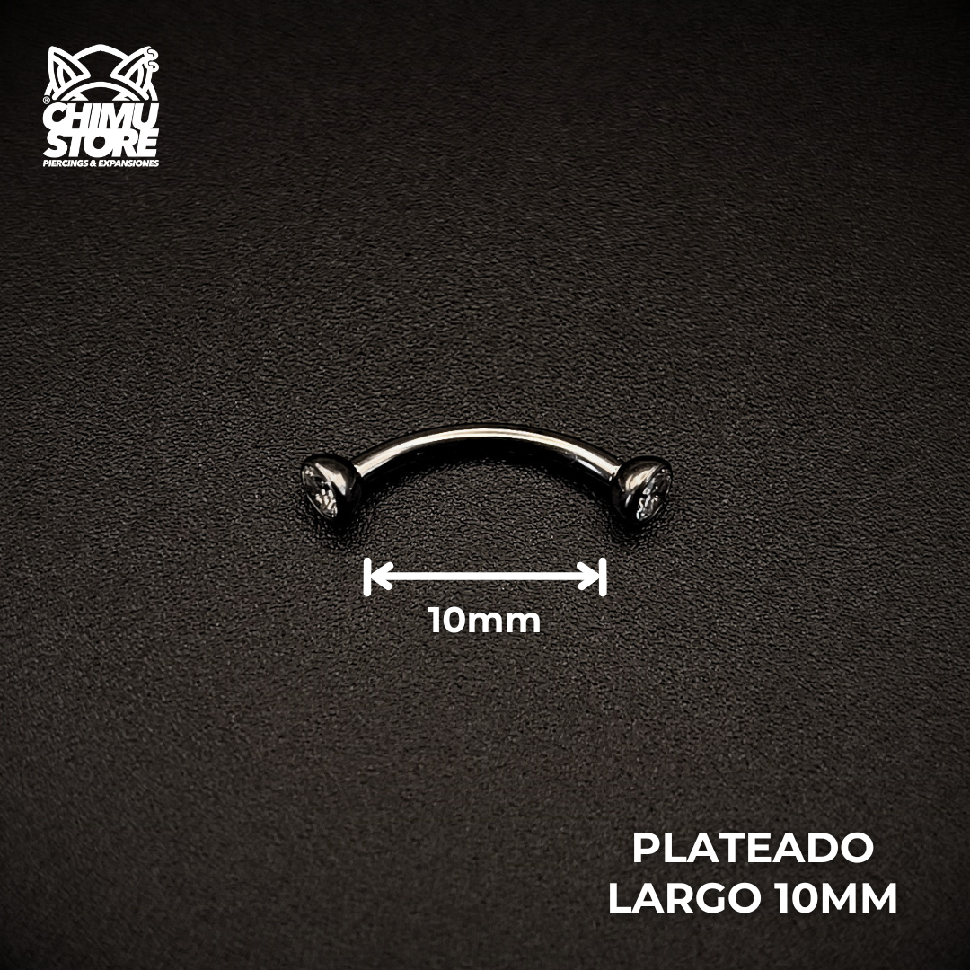 NEW Banana (HC) Titanio G23 - Bezel Set Zirconias (1,2mm) (16G)