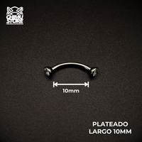 NEW Banana (HC) Titanio G23 - Bezel Set Zirconias (1,2mm) (16G)