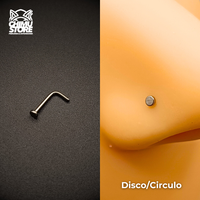 Nostril Forma de L Titanio G23 - 5 Diseños (0,8mm) (20G)