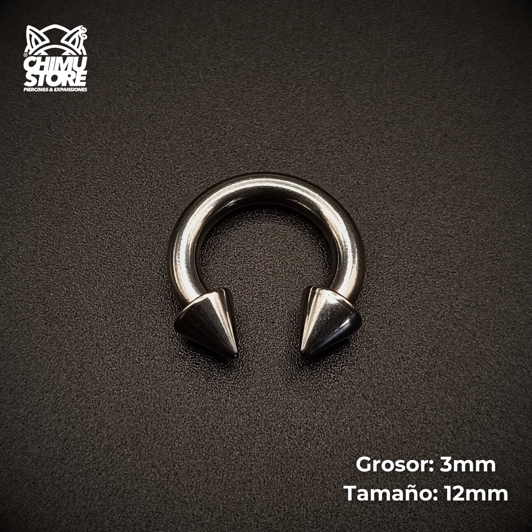 NEW Circular Barbell Rosca Interna Acero Inoxidable - Tamaño 12mm Puntas (Expansion)